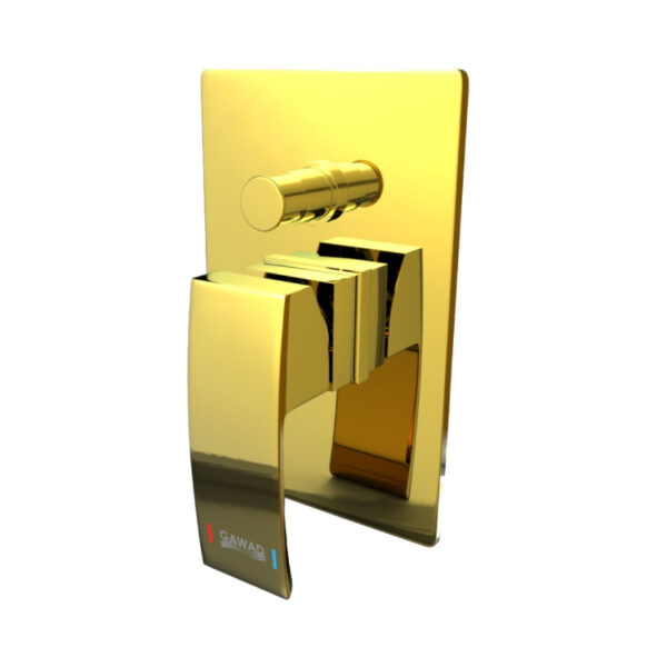 خلاط شاور شامل جسم الدفن 2 مخرج ذهبي لامع من جواد