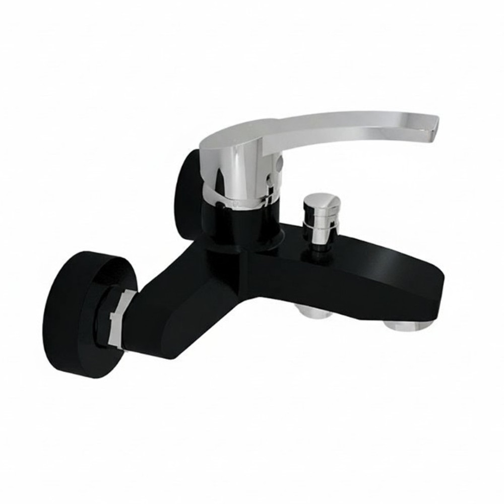 SD1121-BCP خلاط بانيو أمازون أسود*كروم من سار ديزاين - Image 1