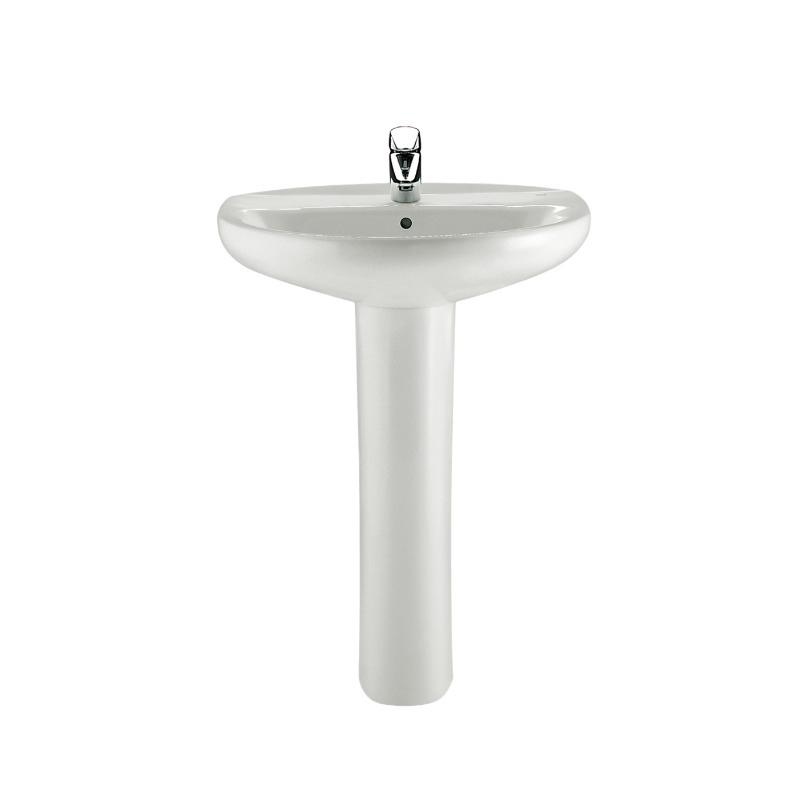 A326392000-A331300001 حوض 60سم بالعامود الطويل فيكتوريا أبيض من روكا - Image 1
