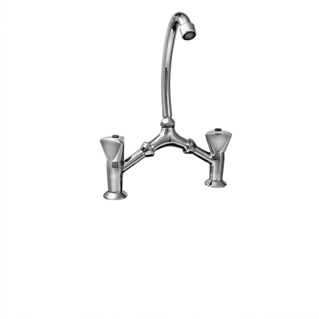 GE-0031 خلاط حوض قنطرة متحركة لافومانو نيكل كروم من جواد - Image 1