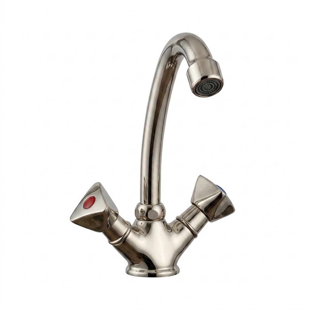 GE-0034 خلاط حوض قنطرة عالية متحركة جيرمانا نيكل كروم من جواد - Image 1